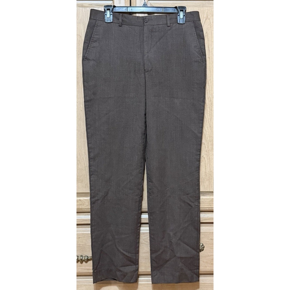 Barneys New York Co-op 100% Wool Dress Pants Men's 32 Brown Made in Italy Work